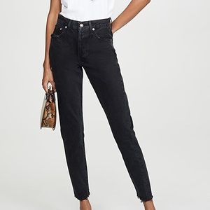 Agolde Jamie High Rise Straight Black Jeans 29